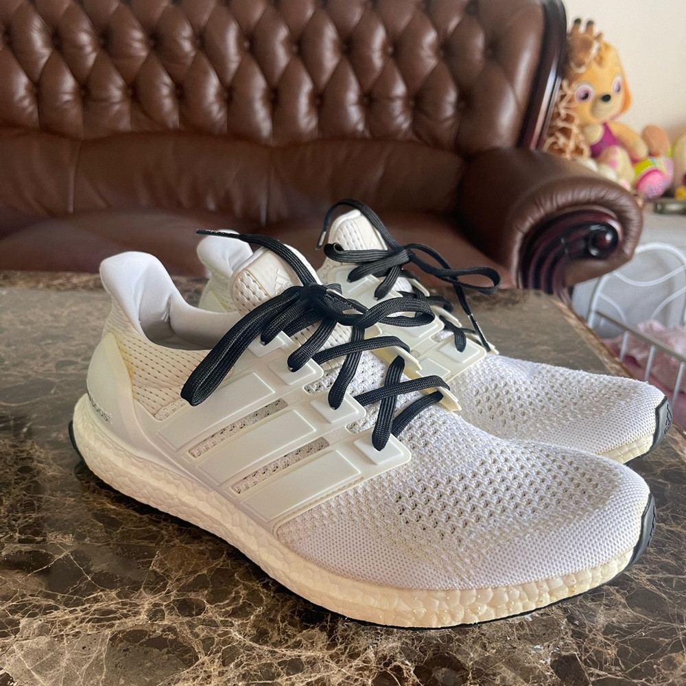 Men's Adidas Ultra Boost 1.0 Triple White 2015 S77416 Running Shoes Size 13